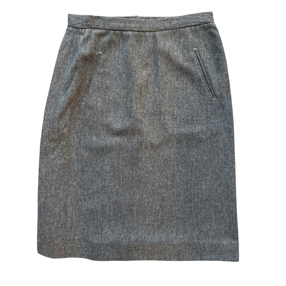 VTG Jacobson's 100% Pure Wool‎ Skirt Womens Sz 8 10 12 Gray Straight Pencil Midi